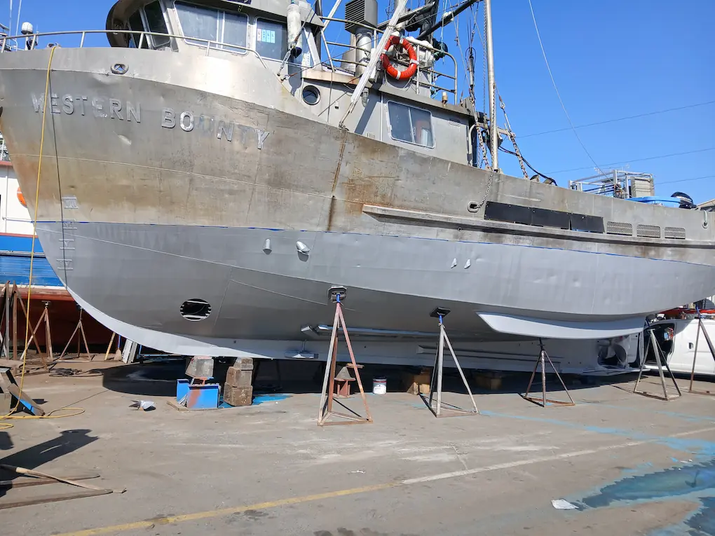 vancouver fishing boat barrier coat bottom paint repair before